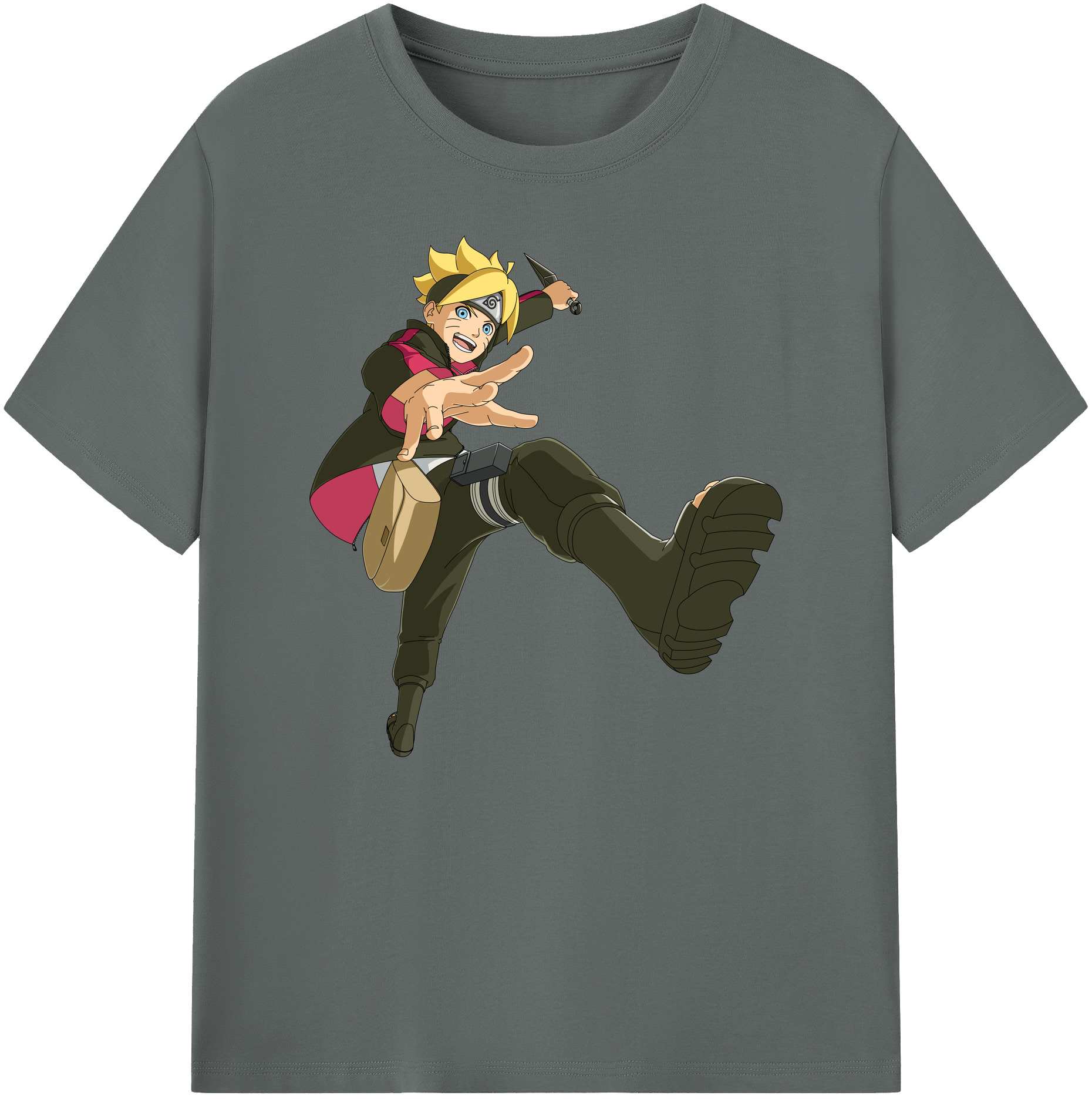 （画像用） NARUTO -ナルト- うずまき ボルト Uzumaki Boruto 綿100％ メンズ半袖Tシャツ｜肌触りやわらか＆通気性